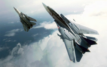 обоя видео игры, ace combat 5,  the unsung war, самолеты, полет, небо, облака