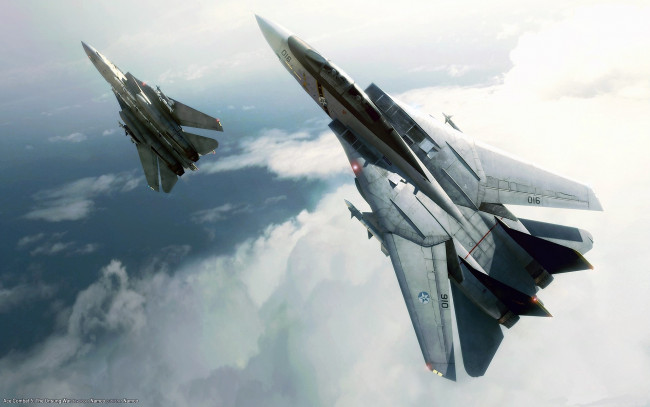 Обои картинки фото видео игры, ace combat 5,  the unsung war, самолеты, полет, небо, облака