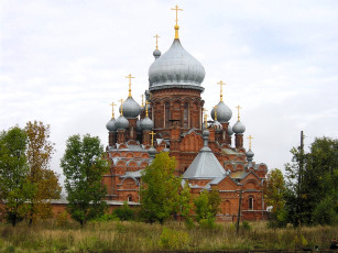 Картинка города -+православные+церкви +монастыри собор храм деревья