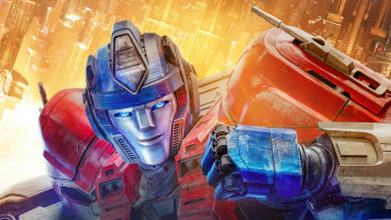 обоя transformers one ,  2024 , мультфильмы, transformers one, трансформеры, начало, семейный, пoстeр, крис, хемсворт, chris, hemsworth, orion, pax, optimus, prime, озвучка