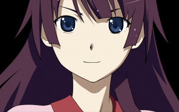 Картинка аниме bakemonogatari senjougahara+hitagi девушка форма лицо