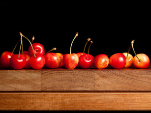 Картинка еда вишня черешня спелые ягоды