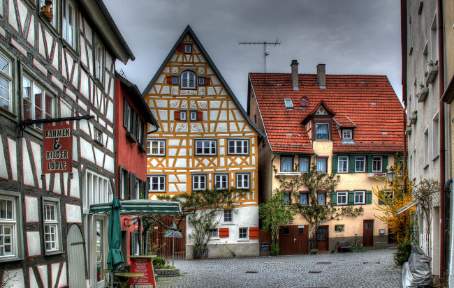 Обои картинки фото германия, шорндорф, города, здания, дома, улица, дворик