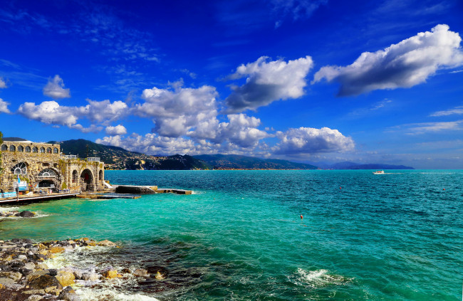 Обои картинки фото италия лигурия портофино, природа, побережье, портофино, море, италия, лигурия