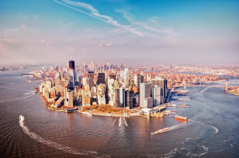 Картинка города нью-йорк+ сша остров залив