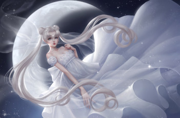 Картинка аниме sailor+moon луна princess serenity красавица-воин сейлор мун bain bishoujo senshi sailor moon девушка tsukino usagi платье pian