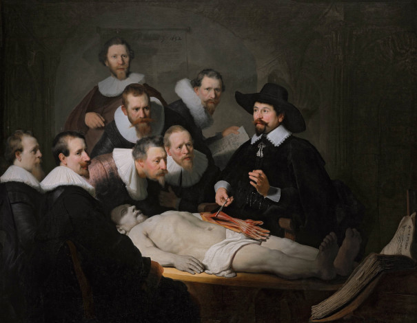 Обои картинки фото рисованное, rembrandt van rijn, картина, доктор, анатомия, тульп, рембрандт
