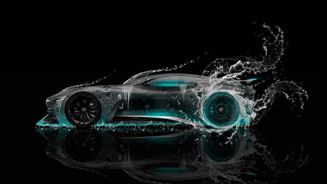 Обои картинки фото infiniti vision gran turismo concept side water car 2016, автомобили, 3д, infiniti, vision, gran, turismo, concept, side, water, car, 2016