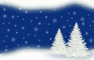 Картинка праздничные векторная+графика+ новый+год снег снежинки ели