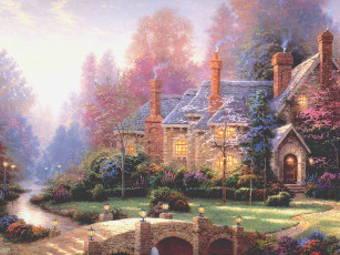 Картинка рисованные thomas kinkade