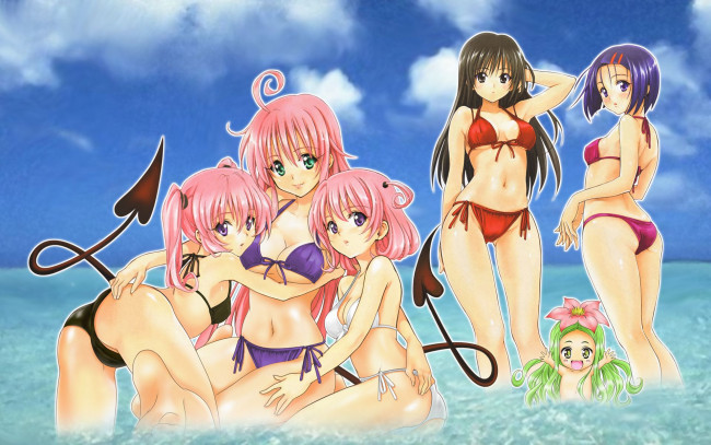 Обои картинки фото аниме, to, love, ru