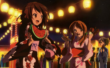 Картинка аниме the melancholy of haruhi suzumiya