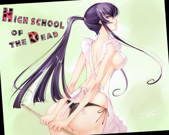 Обои картинки фото аниме, highschool, of, the, dead