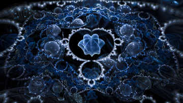 Картинка 3д графика fractal фракталы цвета линии узор фон