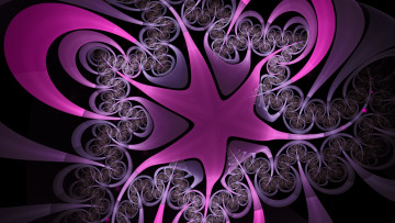 Картинка 3д графика fractal фракталы линии цвет узор изгибы фон
