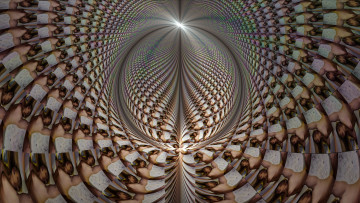 Картинка 3д графика fractal фракталы узор линии фон цвета