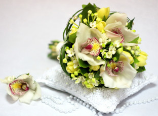Картинка цветы букеты +композиции вербена букет тюльпаны орхидеи