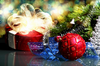 Картинка праздничные подарки+и+коробочки украшения праздник новый год рождество зима