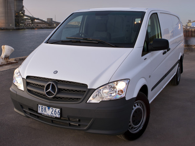 Обои картинки фото автомобили, mercedes-benz, vito, van, au-spec, w639, светлый