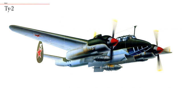 Обои картинки фото авиация, 3д, рисованые, v-graphic, ту, пикирующий, бомбардировщик, 2