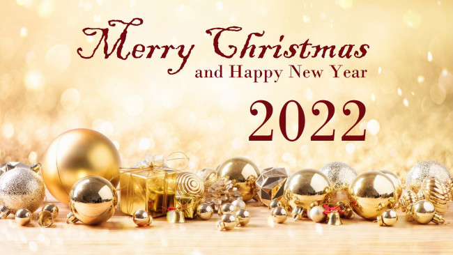 Обои картинки фото праздничные, шары, счастливого, рождества, нового, 2022, года, елочные, украшения