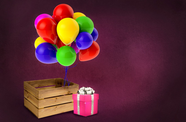 Обои картинки фото праздничные, подарки и коробочки, шарики, ящик, коробка, подарок