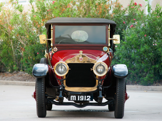Обои картинки фото автомобили, классика, minerva, красный, 1912, vanden, plas, torpedo, gg, type