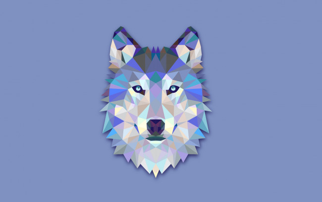 Обои картинки фото рисованное, минимализм, светлый, фон, wolf, голова, волк