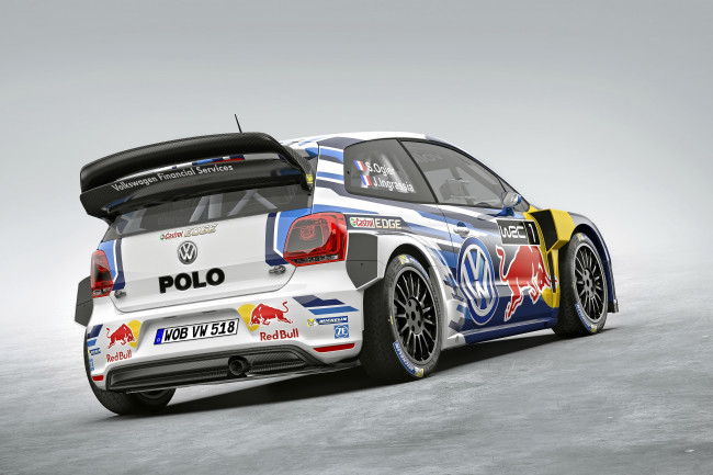 Обои картинки фото автомобили, volkswagen, polo, r, wrc, 2015г, typ, 6r