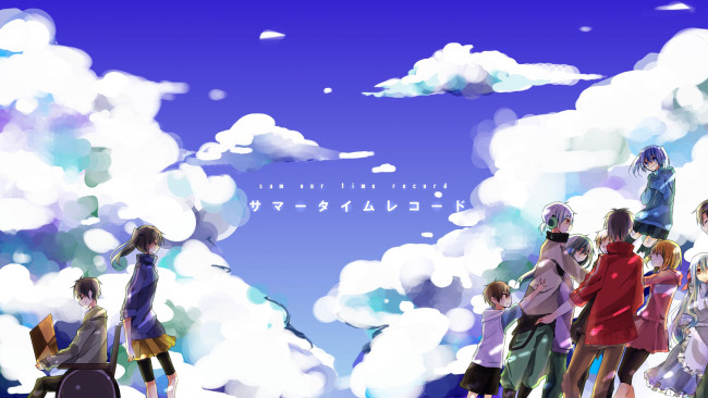 Обои картинки фото аниме, kagerou project, облака, небо, арт