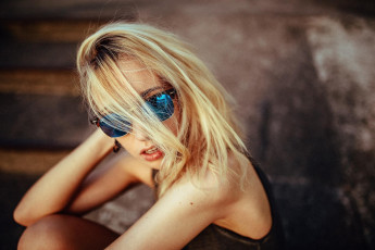 Картинка девушки -unsort+ лица +портреты блондинка очки
