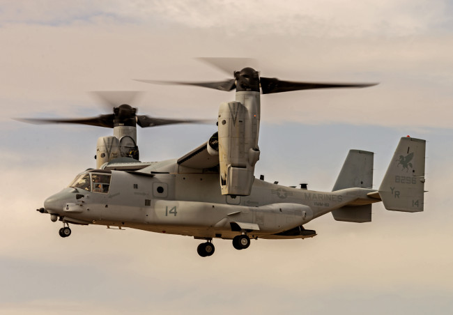 Обои картинки фото bell-boeing mv-22 osprey, авиация, другое, конвертоплан