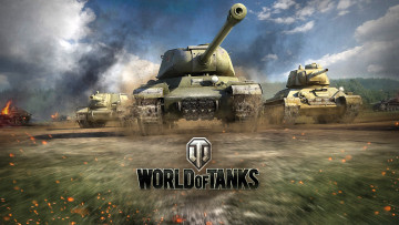 Картинка видео+игры world+of+tanks танки поле облака