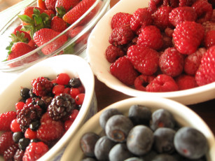 обоя автор, varvarra, еда, фрукты, ягоды, клубника, голубика, малина, ежевика