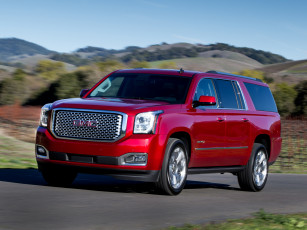 обоя автомобили, gm-gmc, красный, 2014, denali, xl, yukon, gmc