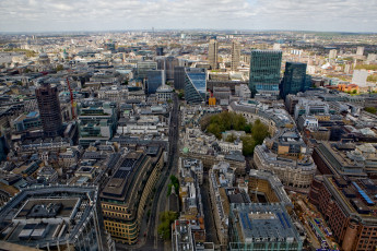 обоя города, лондон , великобритания, панорама, вид, сверху