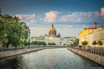 обоя авт,  александр берган, города, санкт-петербург,  петергоф , россия, река, мойка, набережная