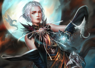 Картинка фэнтези красавицы+и+чудовища фантастика арт драконы девушка магия