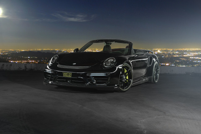 Обои картинки фото автомобили, porsche, turbo, 911, techart, 2016г, cabriolet, 991