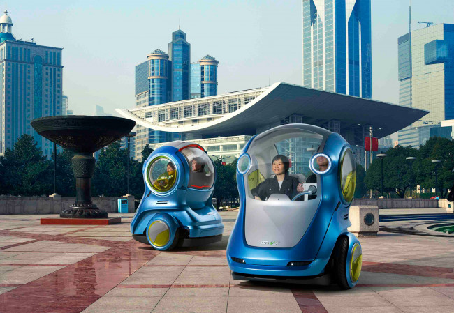 Обои картинки фото nissan gt r concept, автомобили, 3д, nissan, gt, r, concept, 3d, город, будущее, car