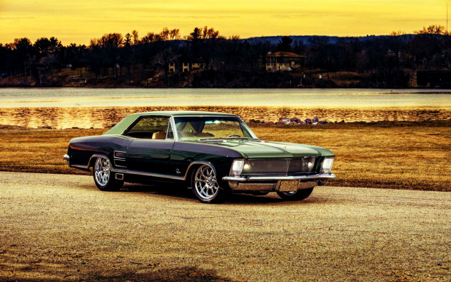 Обои картинки фото 1964 buick riviera, автомобили, buick, riviera, ретро, тюнинг, 1964, года, hdr, американские