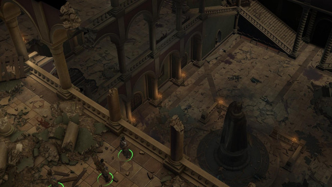 Обои картинки фото видео игры, pathfinder,  wrath of the righteous, дворец, развалины, колонны