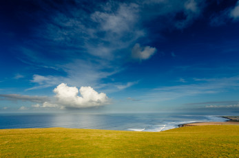 Картинка природа побережье облака пейзаж море