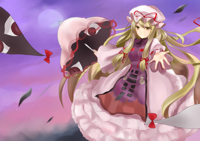 Обои картинки фото yakumo, yukari, аниме, touhou