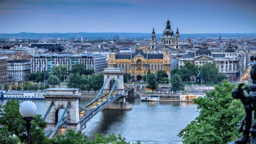 Картинка города будапешт венгрия река мост