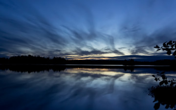 Картинка закат природа реки озера небо свет карелия облака