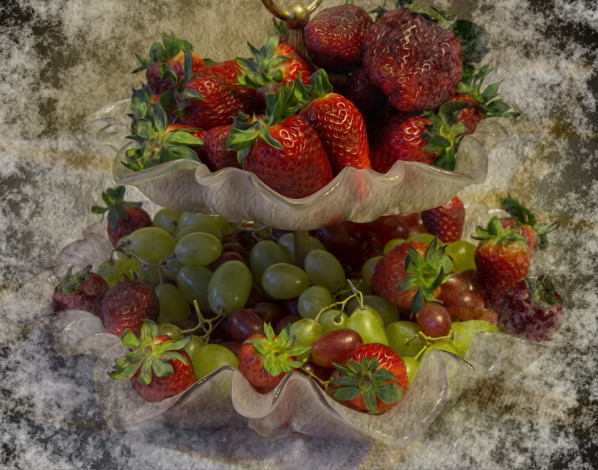 Обои картинки фото разное, компьютерный, дизайн, еда, фрукты, ягоды, виноград, клубника