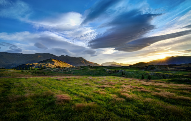 Обои картинки фото природа, восходы, закаты, новая, зеландия