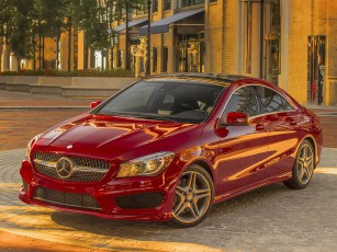 Картинка автомобили mercedes-benz 2013 c117 us-spec package sports красный amg cla 250