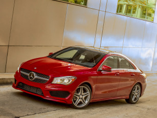 Картинка автомобили mercedes-benz красный 2013 c117 us-spec package sports cla 250 amg